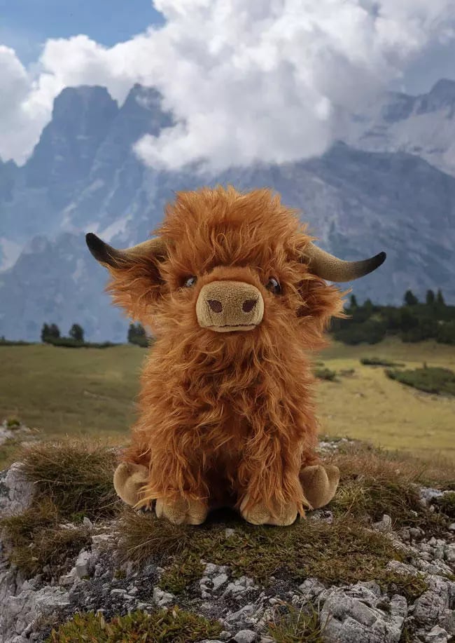 🐂Eco-Friendly Scottish Highland Cow Soft Plush Toy