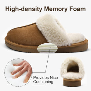 Litfun Women's Fuzzy Memory Foam Slippers Fluffy Winter House Shoes Indoor and Outdoor