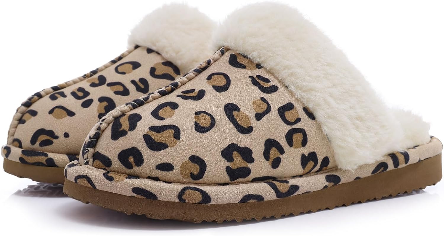 Litfun Women's Fuzzy Memory Foam Slippers Fluffy Winter House Shoes Indoor and Outdoor