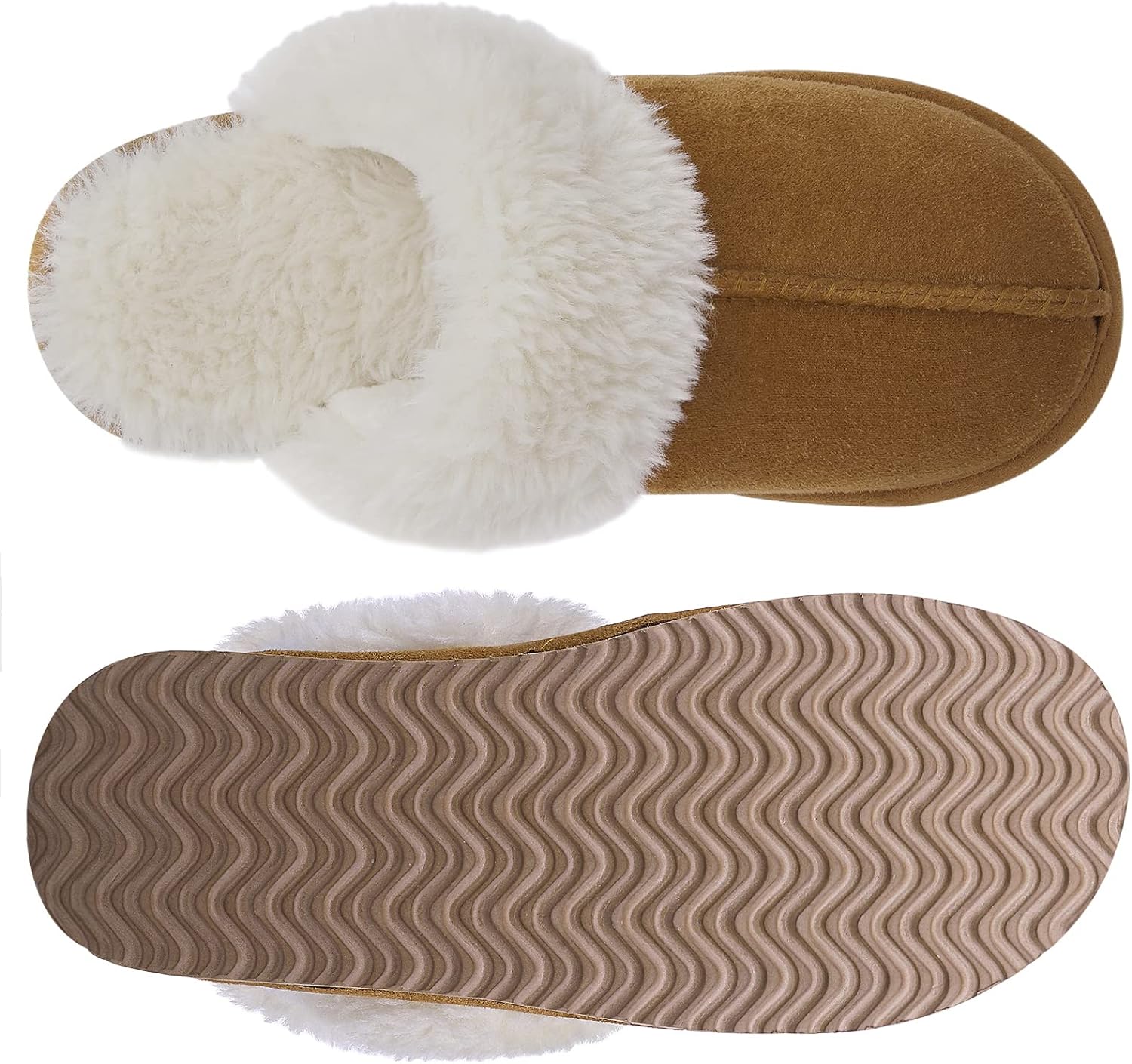 Litfun Women's Fuzzy Memory Foam Slippers Fluffy Winter House Shoes Indoor and Outdoor