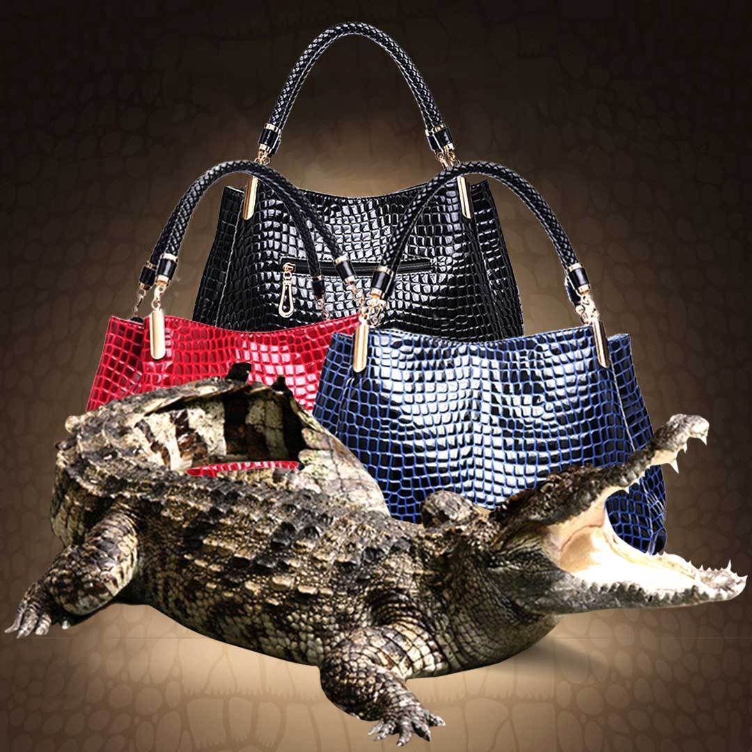 Crocodile Pattern Handbag Limited-Time Offer